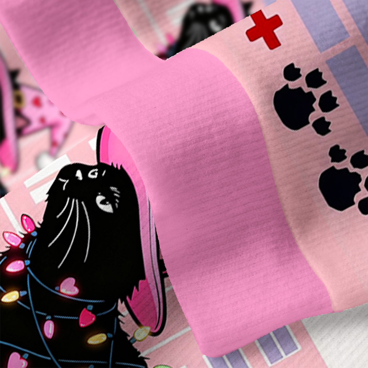 Purplehecate Cute Valentine Cat Ugly Cardigan Sweaters