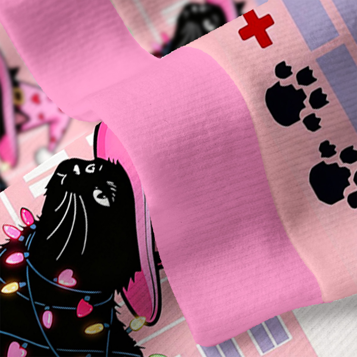 Purplehecate Cute Valentine Cat Ugly Cardigan Sweaters