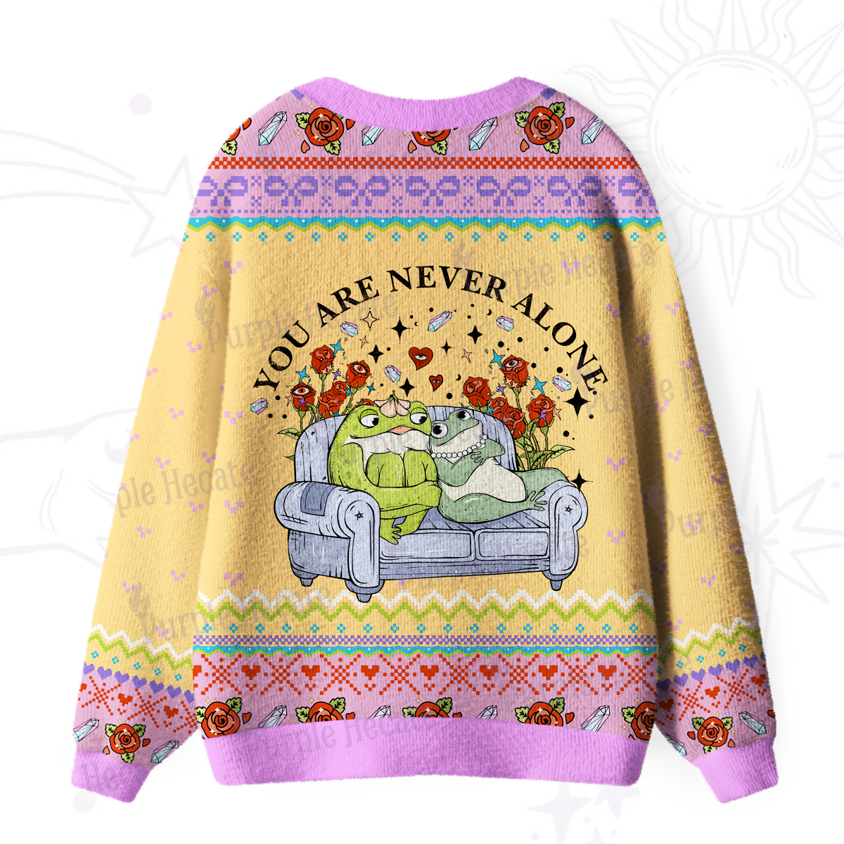 Purplehecate Your Are Never Alone Ugly Cardigan Sweaters