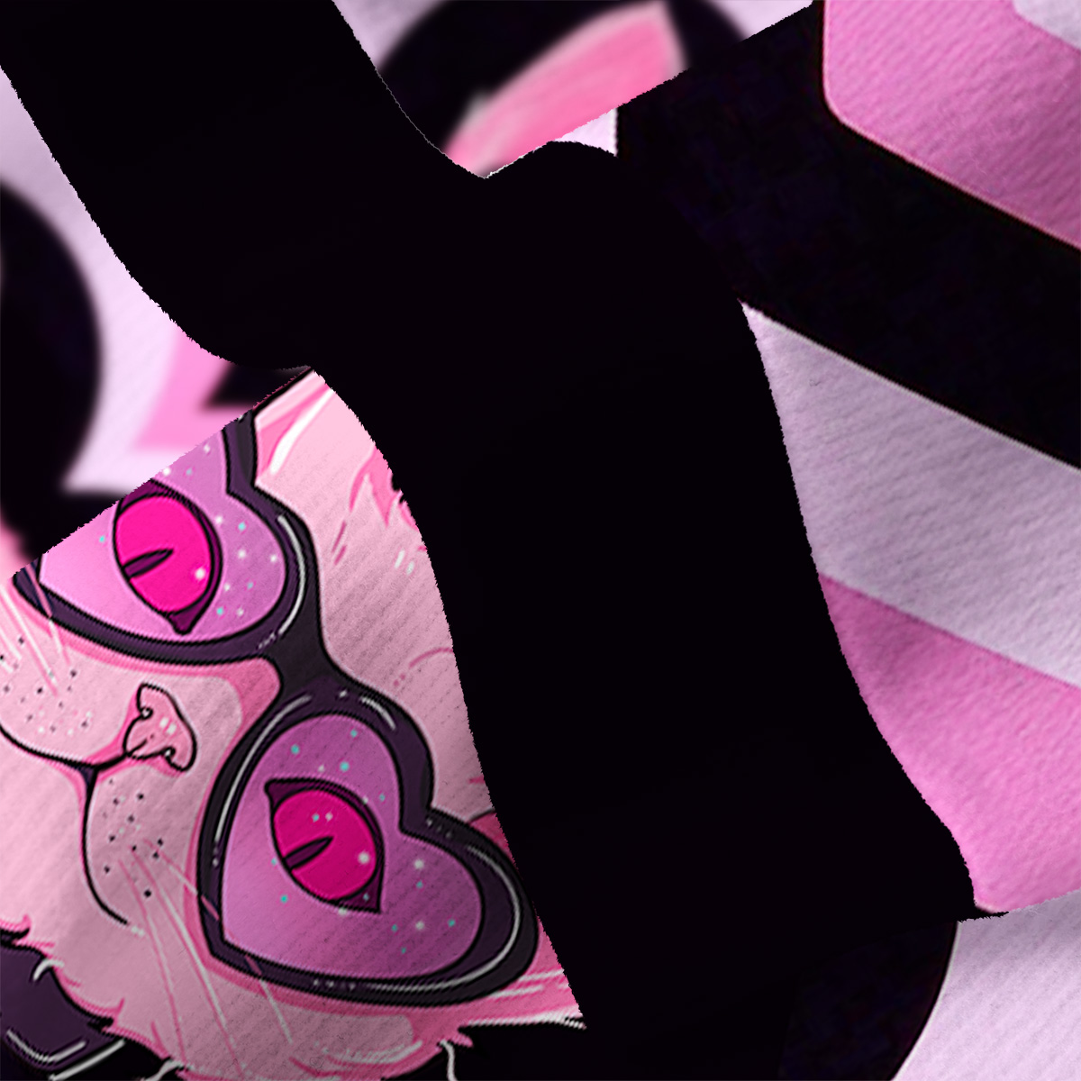 Purplehecate Slightly Wicked Cat Valentine Ugly Cardigan Sweaters