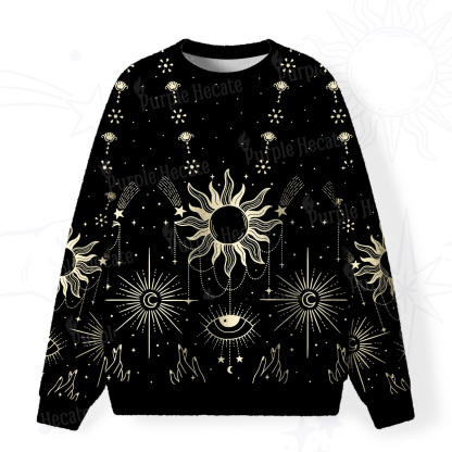 Purplehecate Solar Oracle Fuzzy Ugly Sweatshirt