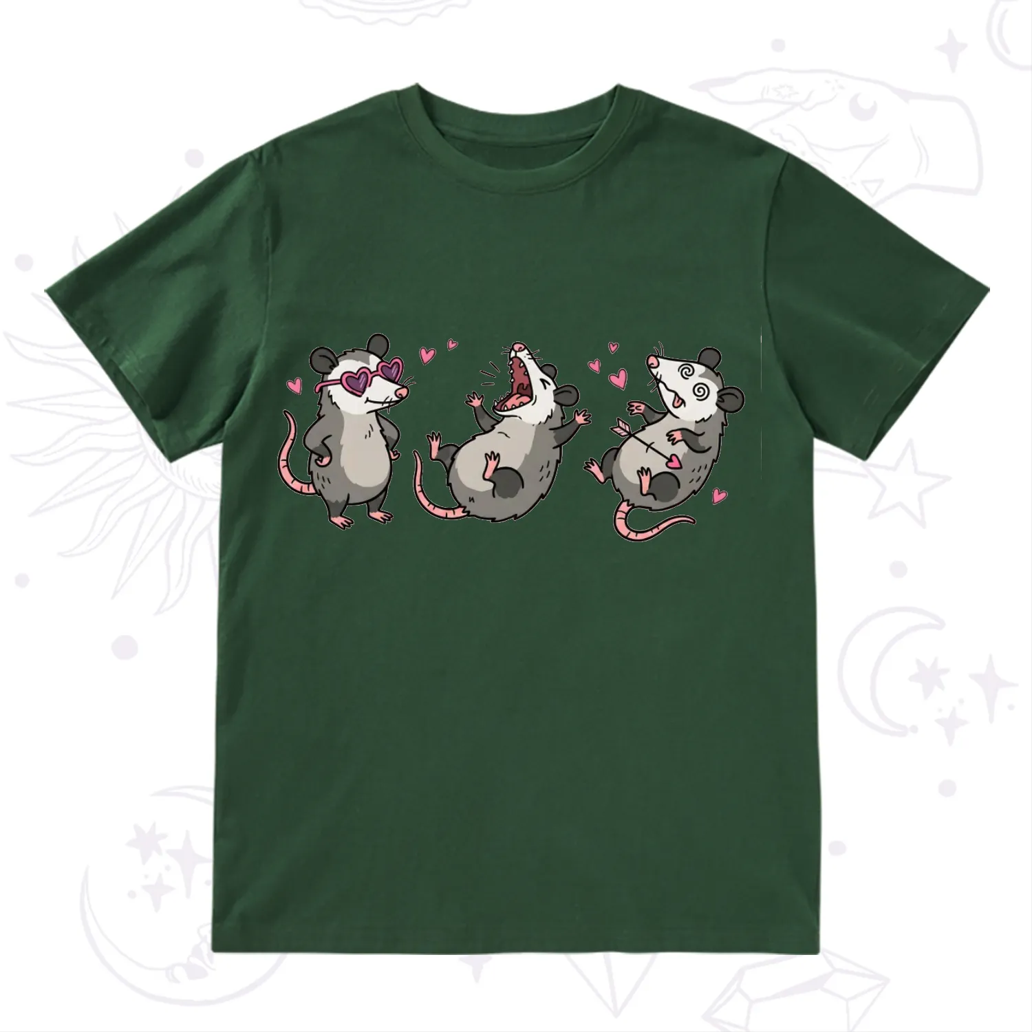 Purplehecate Funny Opossum Valentine T-Shirt