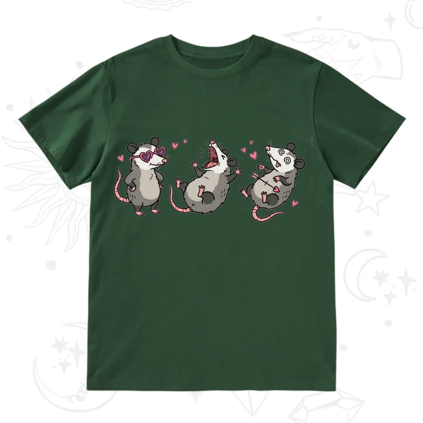 Purplehecate Funny Opossum Valentine T-Shirt
