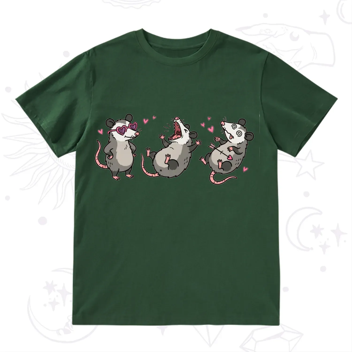 Purplehecate Funny Opossum Valentine T-Shirt
