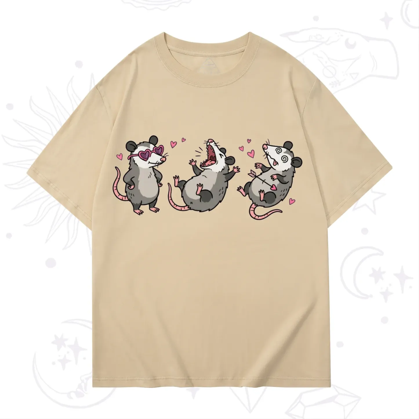 Purplehecate Funny Opossum Valentine T-Shirt