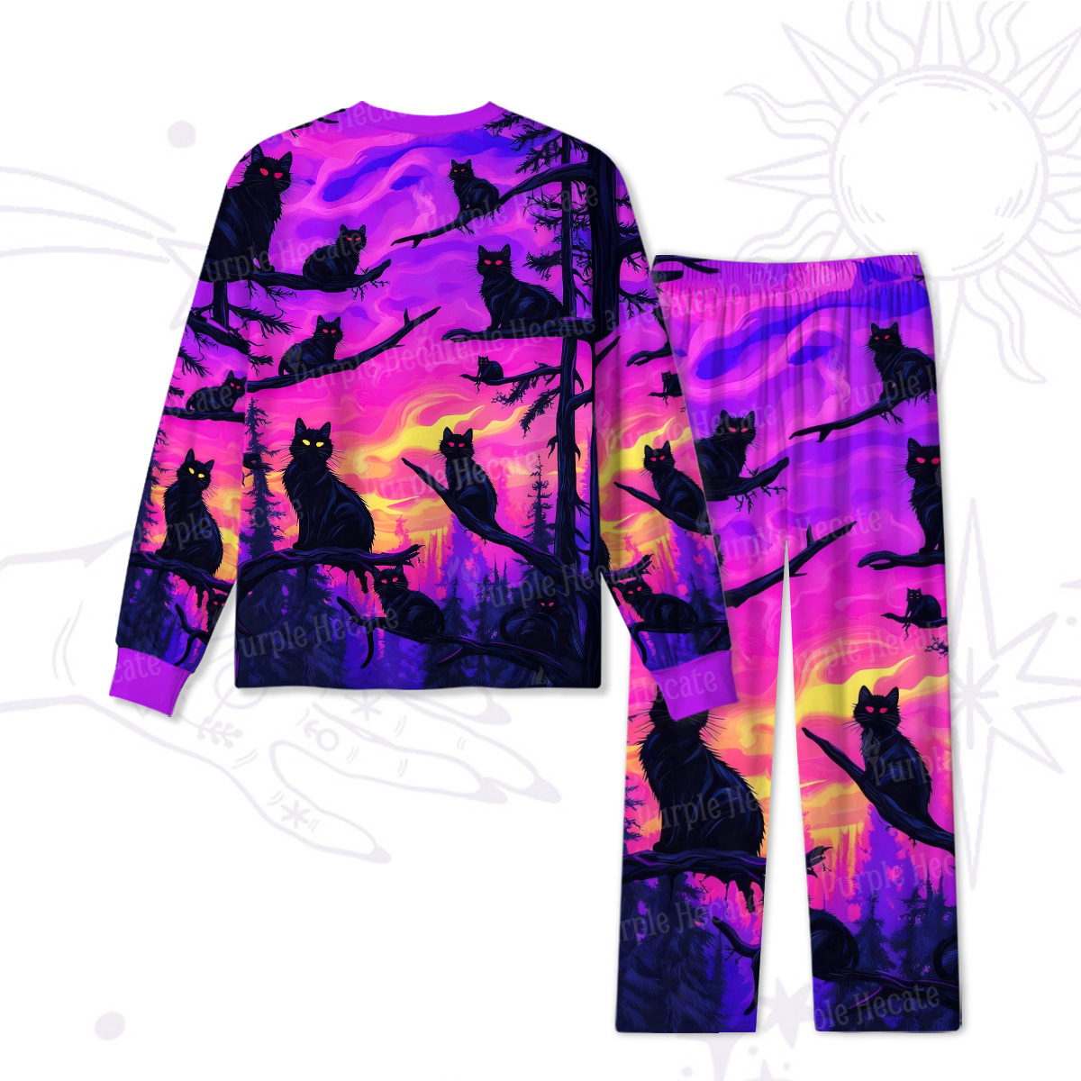 Purplehecate Twilight Forest Guardian Cat Pajamas