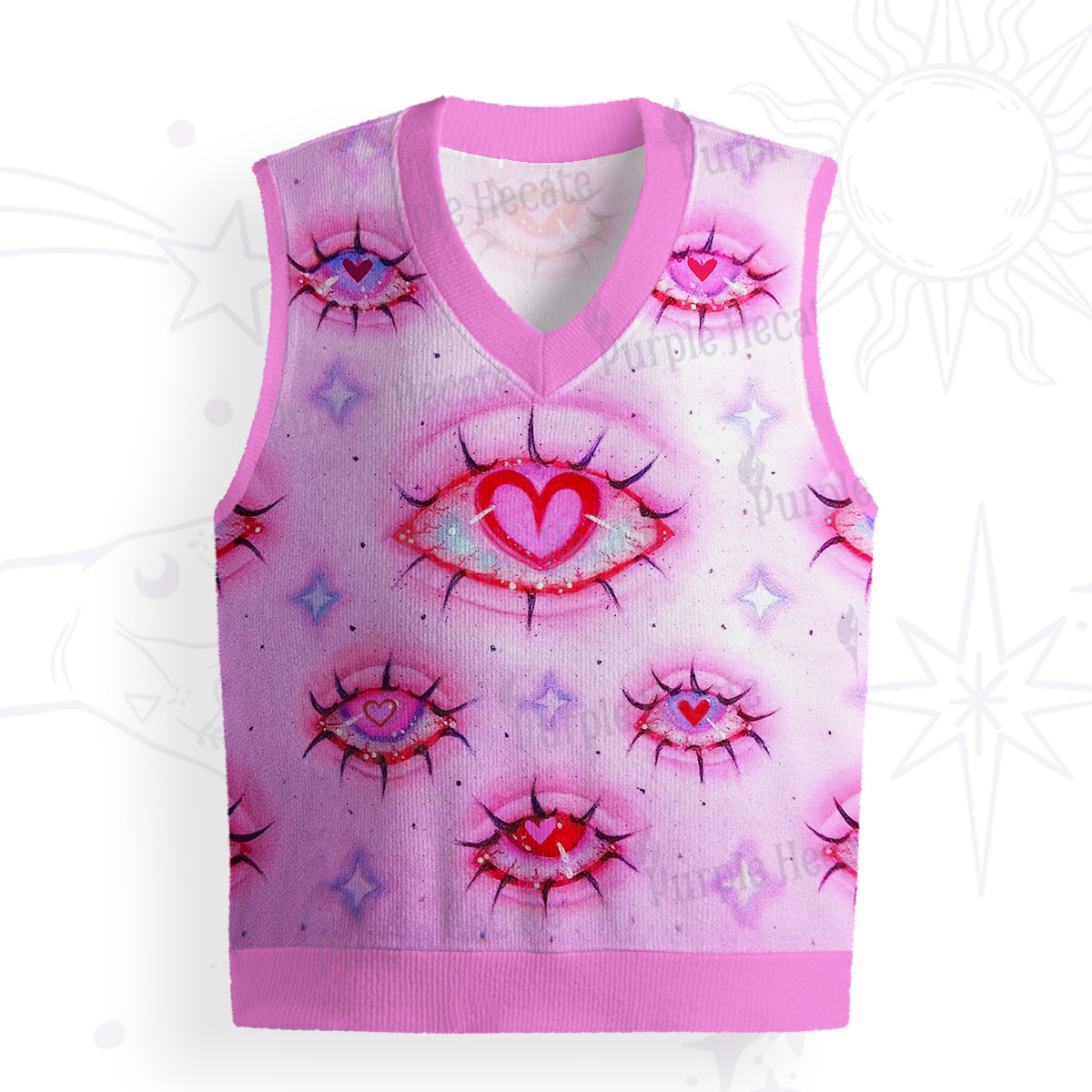 Purplehecate Mystic Love-Eye Ugly Sweater Vest