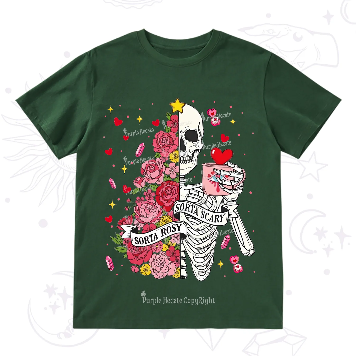 Purplehecate Sorta Rosy Sorta Scary Valentine T-Shirt