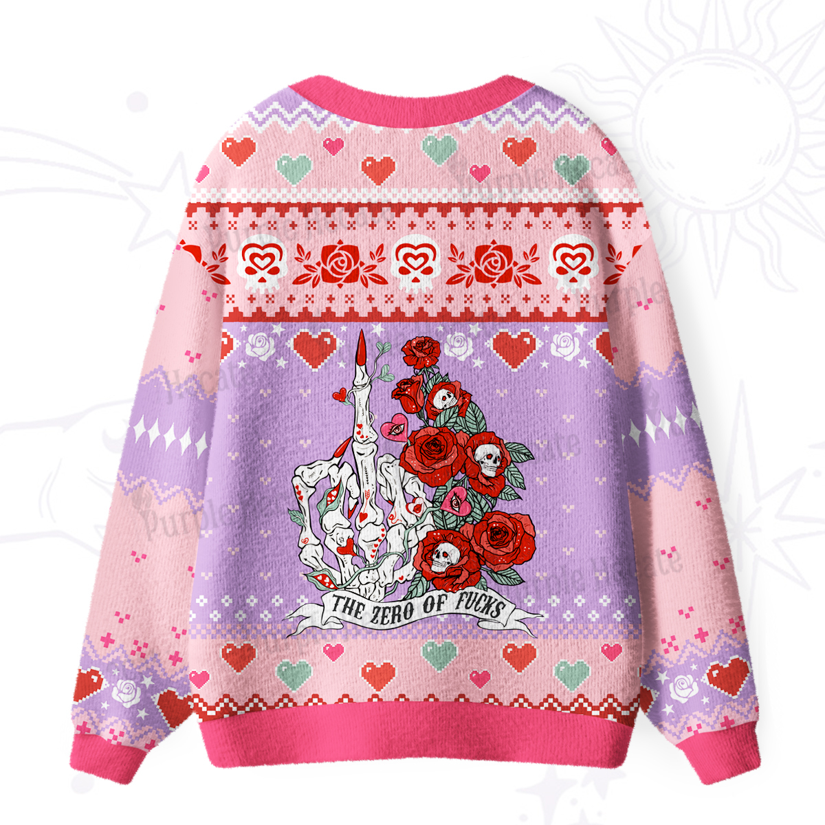 Purplehecate The Zero Of Fucks Ugly Cardigan Sweaters