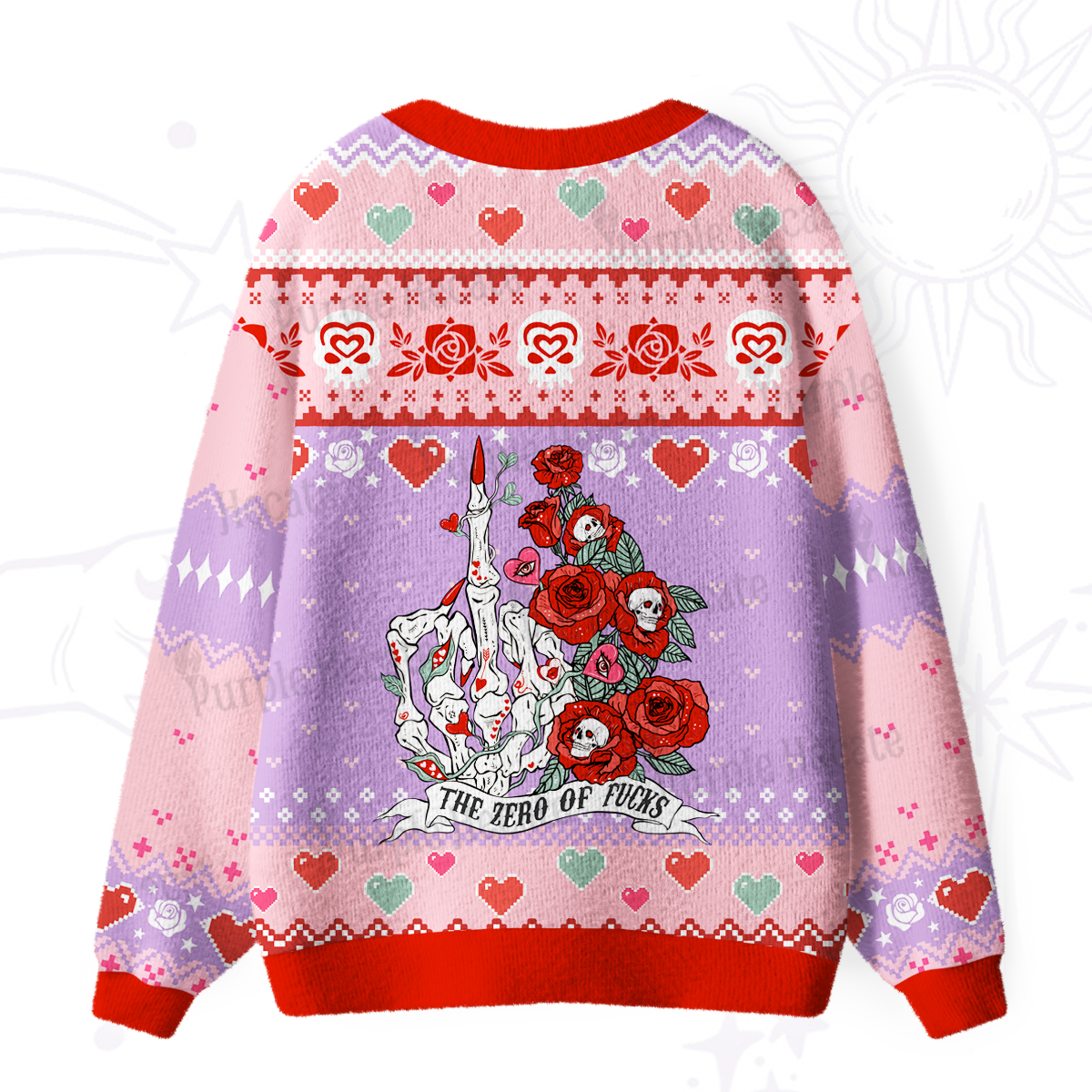 Purplehecate The Zero Of Fucks Ugly Cardigan Sweaters