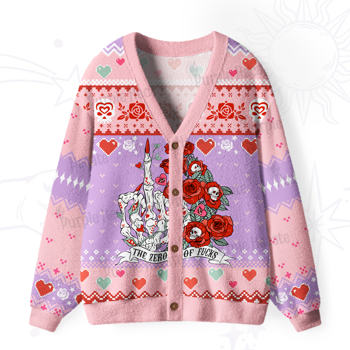 Purplehecate The Zero Of Fucks Ugly Cardigan Sweaters