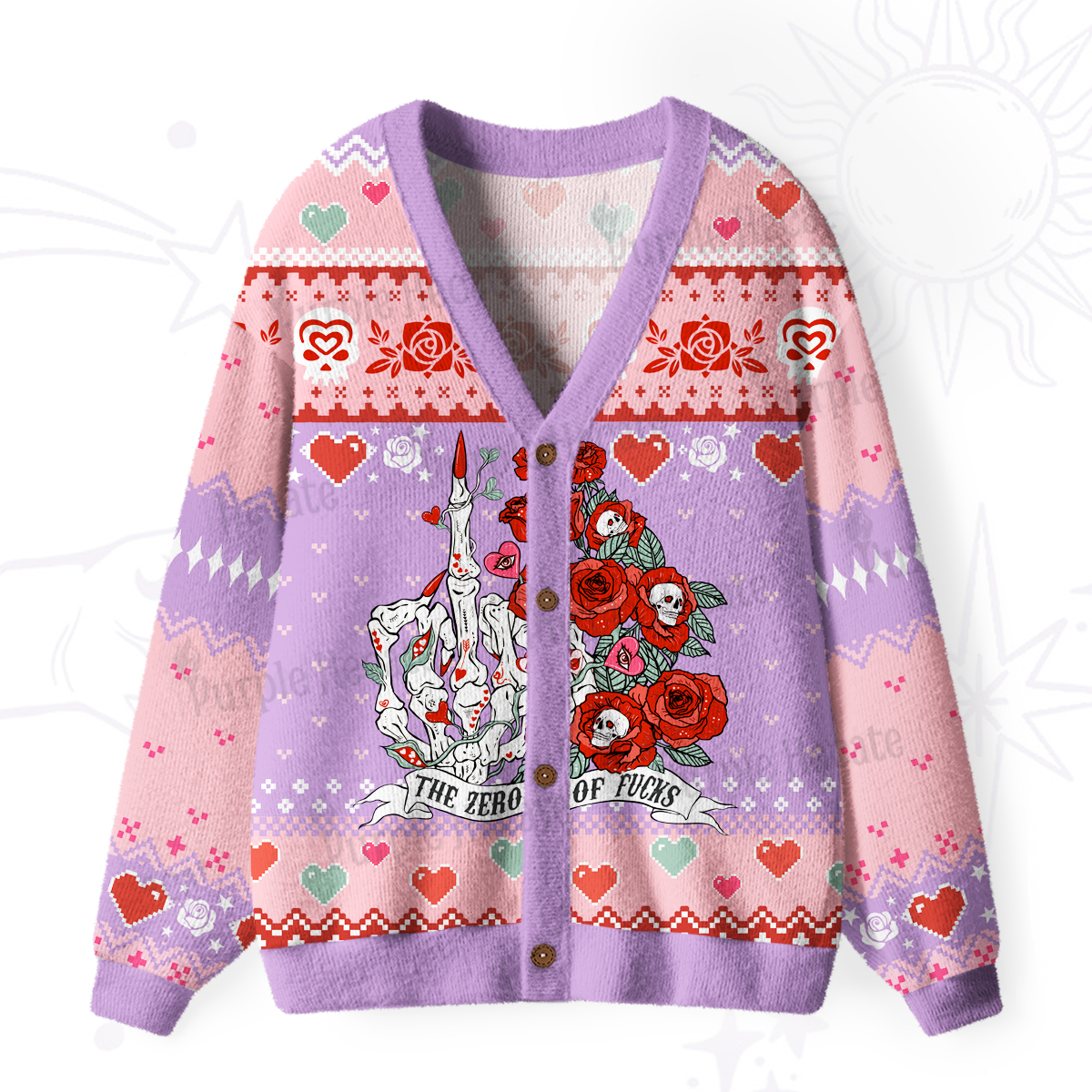 Purplehecate The Zero Of Fucks Ugly Cardigan Sweaters