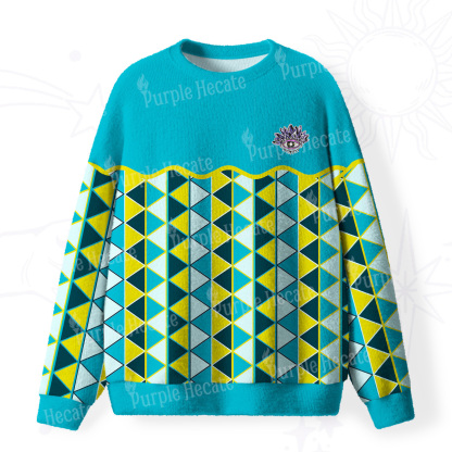 Purplehecate Enchanted Prism Eye Fuzzy Ugly Sweatshirt