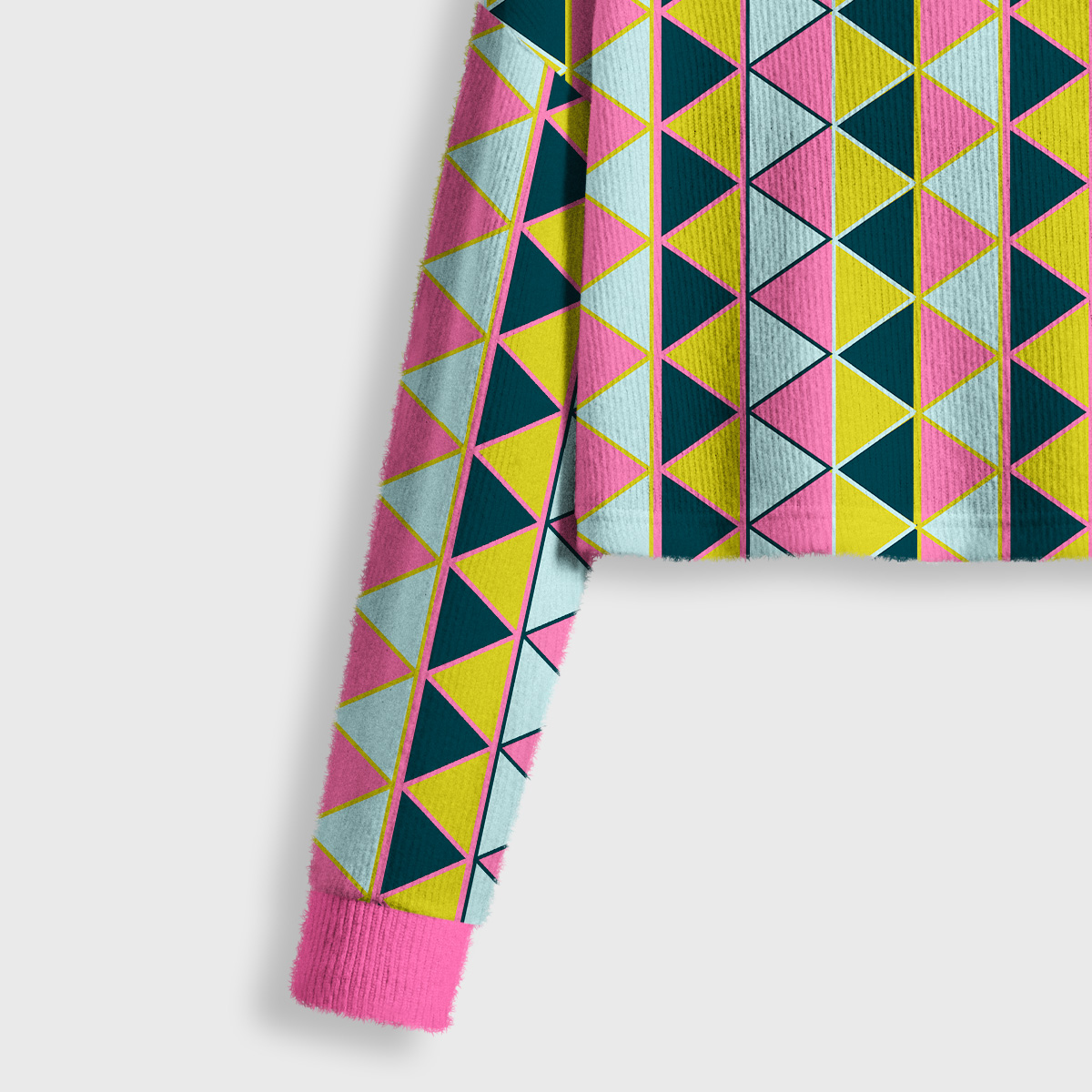 Purplehecate Enchanted Prism Eye Crop Fuzzy Ugly Sweatshirt