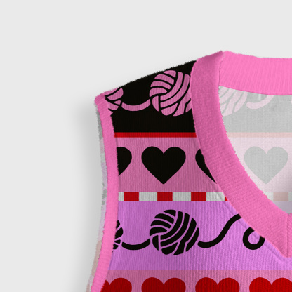 Purplehecate Sweet Black Cat Ugly Sweater Vest