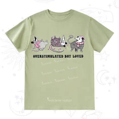 Purplehecate Overstimulated But Loved Valentine T-Shirt