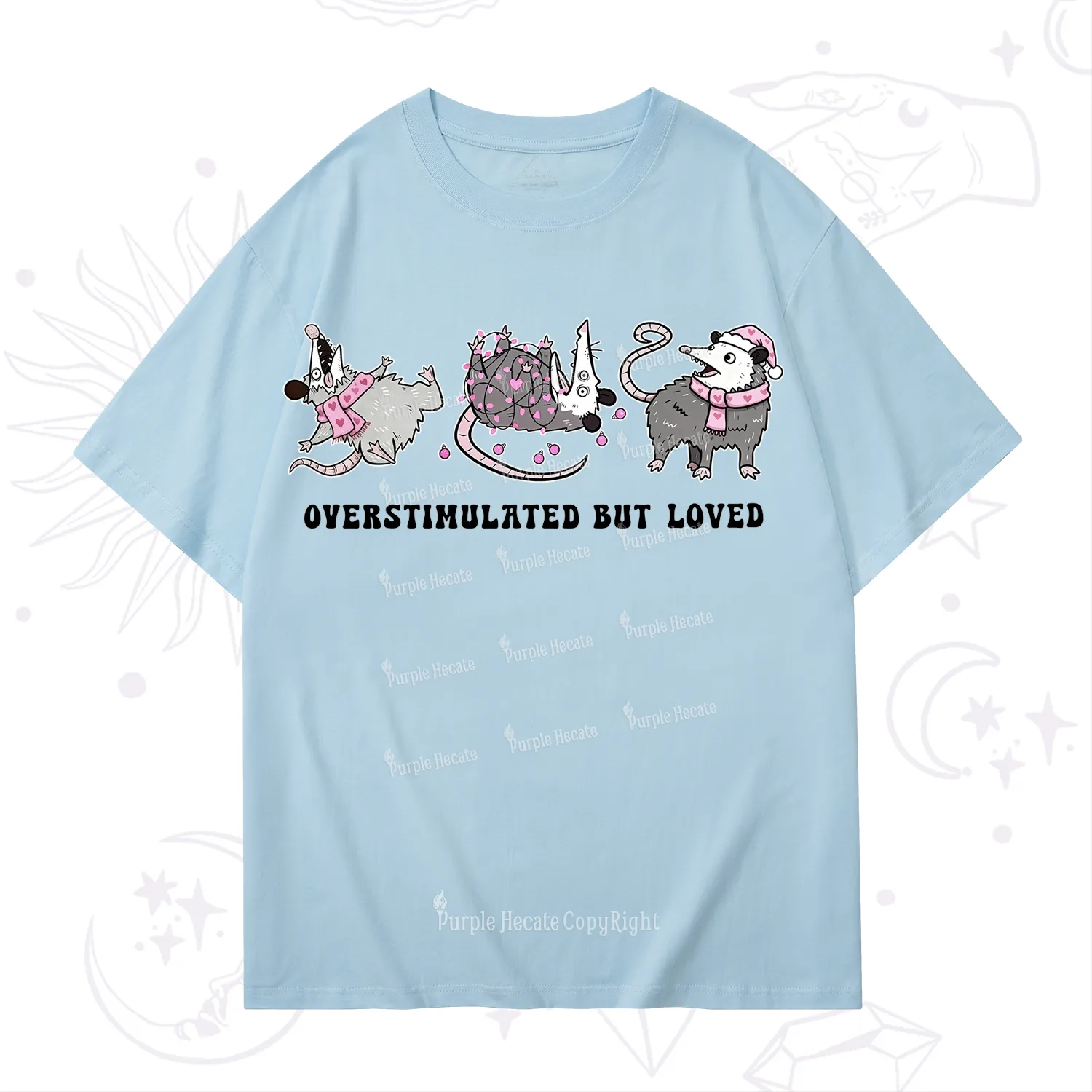 Purplehecate Overstimulated But Loved Valentine T-Shirt