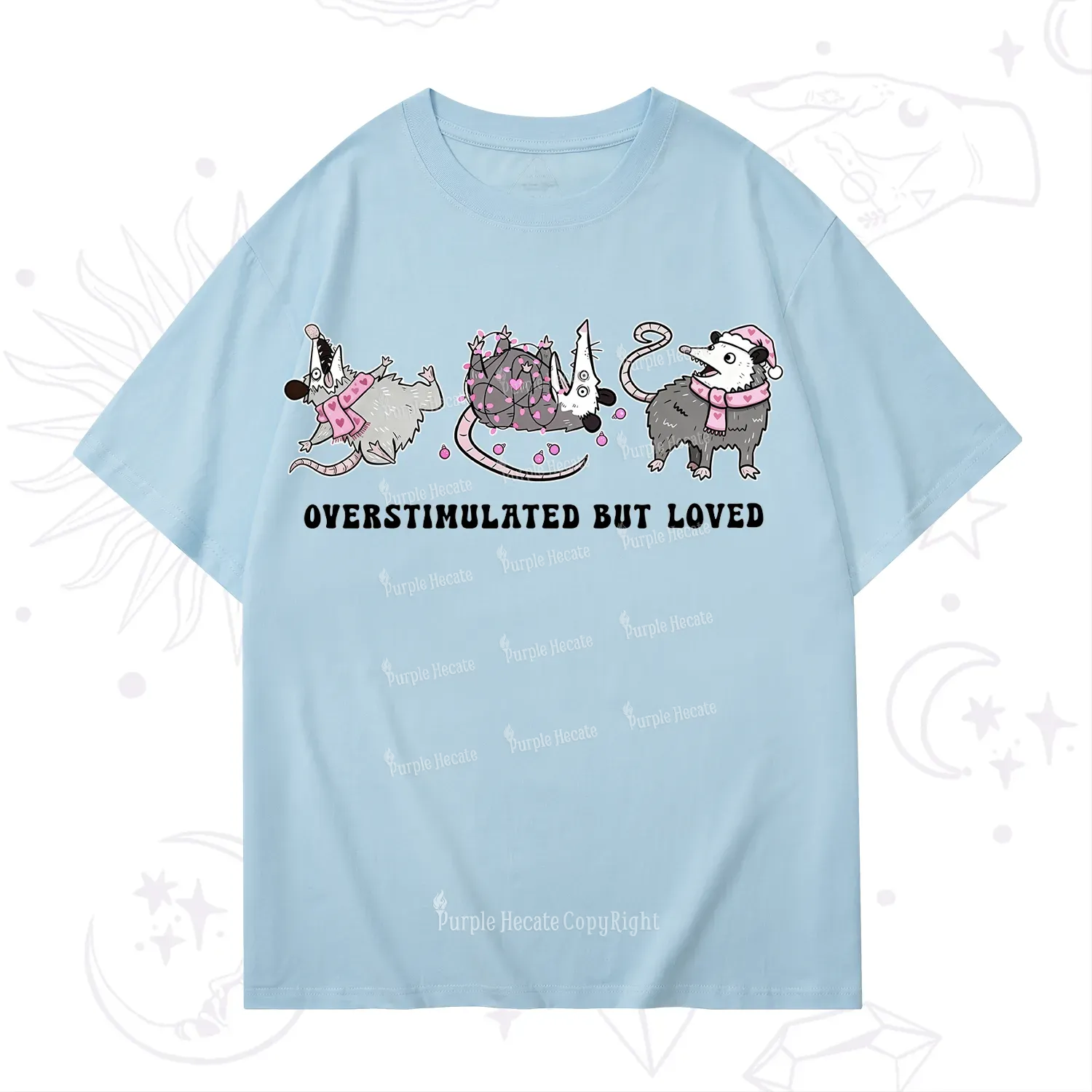 Purplehecate Overstimulated But Loved Valentine T-Shirt