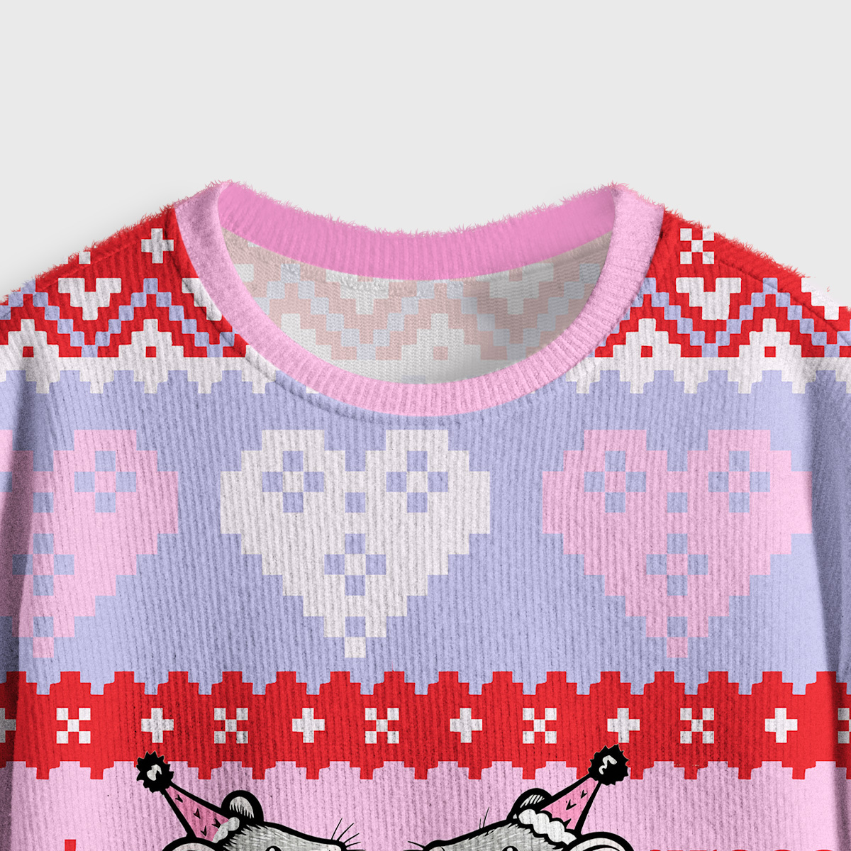 Purplehecate You're Gross Crop Fuzzy Ugly Sweatshirt