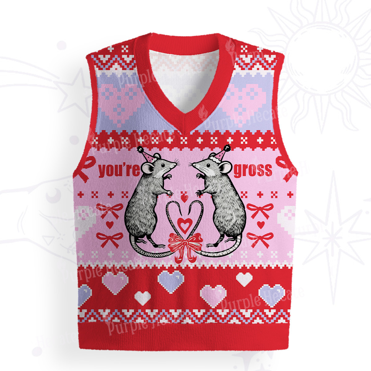 Purplehecate You're Gross Ugly Sweater Vest