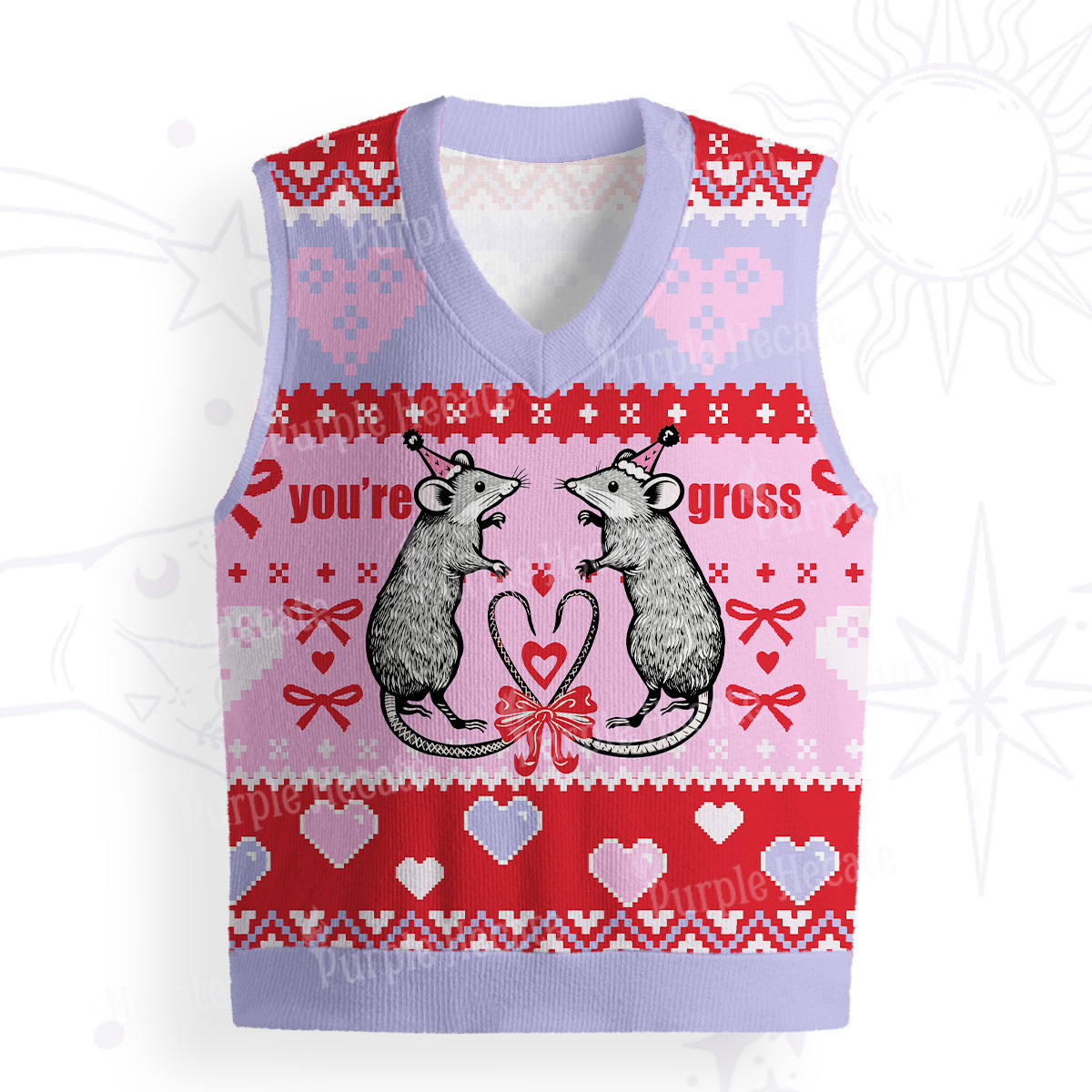 Purplehecate You're Gross Ugly Sweater Vest