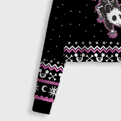 [Copy]Purplehecate You're Gross Crop Fuzzy Ugly Sweatshirt