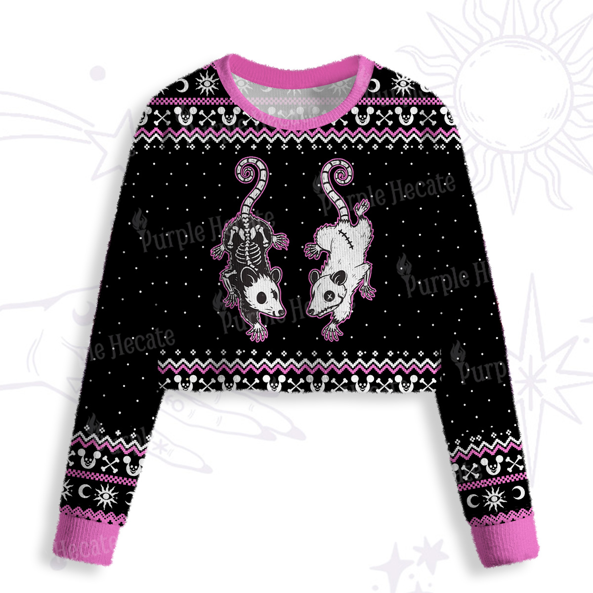 [Copy]Purplehecate You're Gross Crop Fuzzy Ugly Sweatshirt