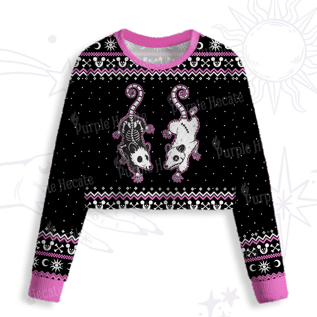[Copy]Purplehecate You're Gross Crop Fuzzy Ugly Sweatshirt