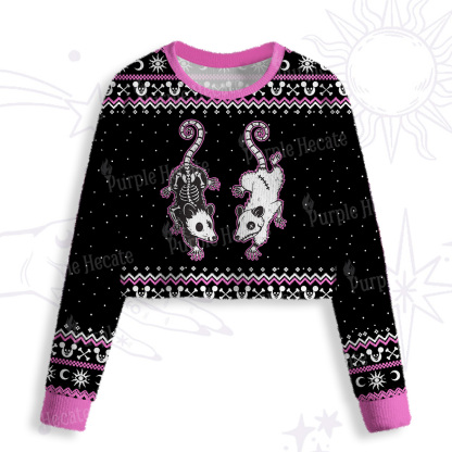 [Copy]Purplehecate You're Gross Crop Fuzzy Ugly Sweatshirt