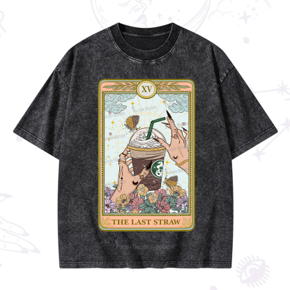 Purplehecate The Last Straw Tarot Washed T-Shirt