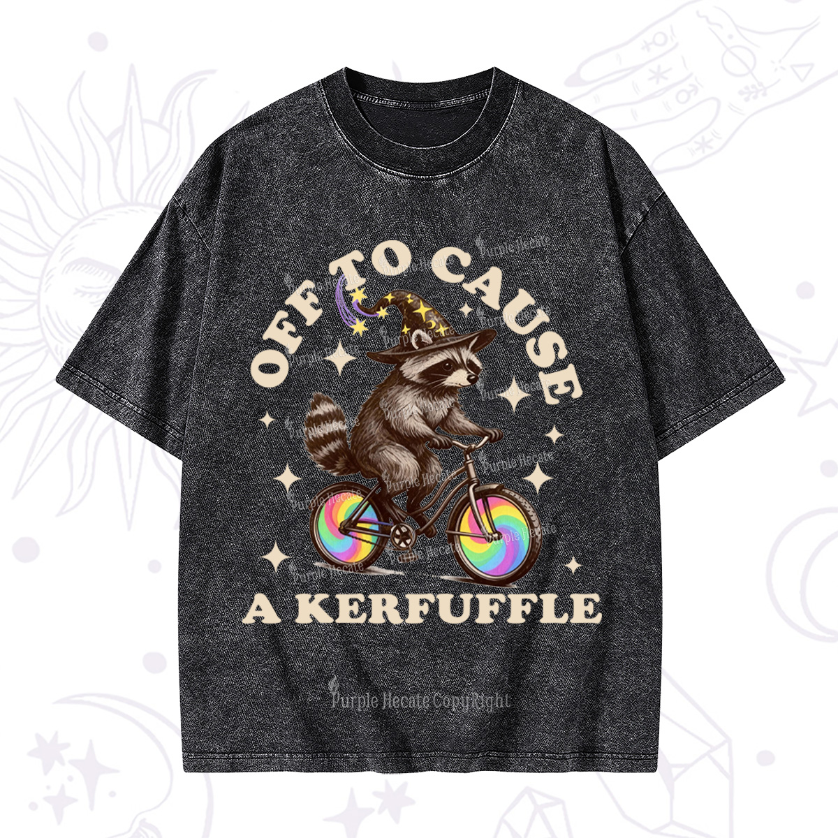 Purplehecate Off To Cause A Kerfuffle Washed T-Shirt