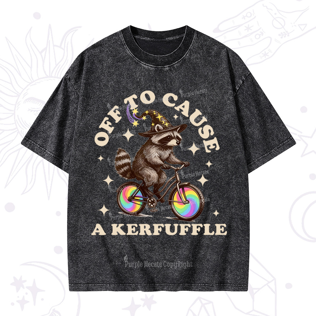 Purplehecate Off To Cause A Kerfuffle Washed T-Shirt