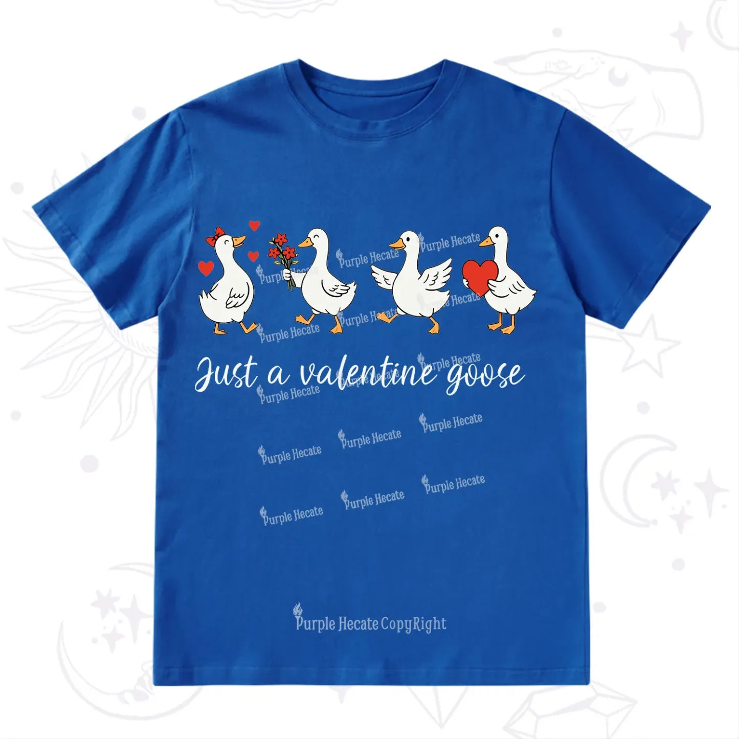 Purplehecate Just A Valentine Goose Valentine T-Shirt