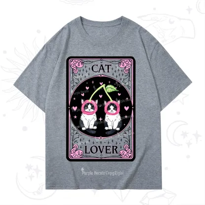 Purplehecate The Lovers Cherry Cat Tarot T-Shirt