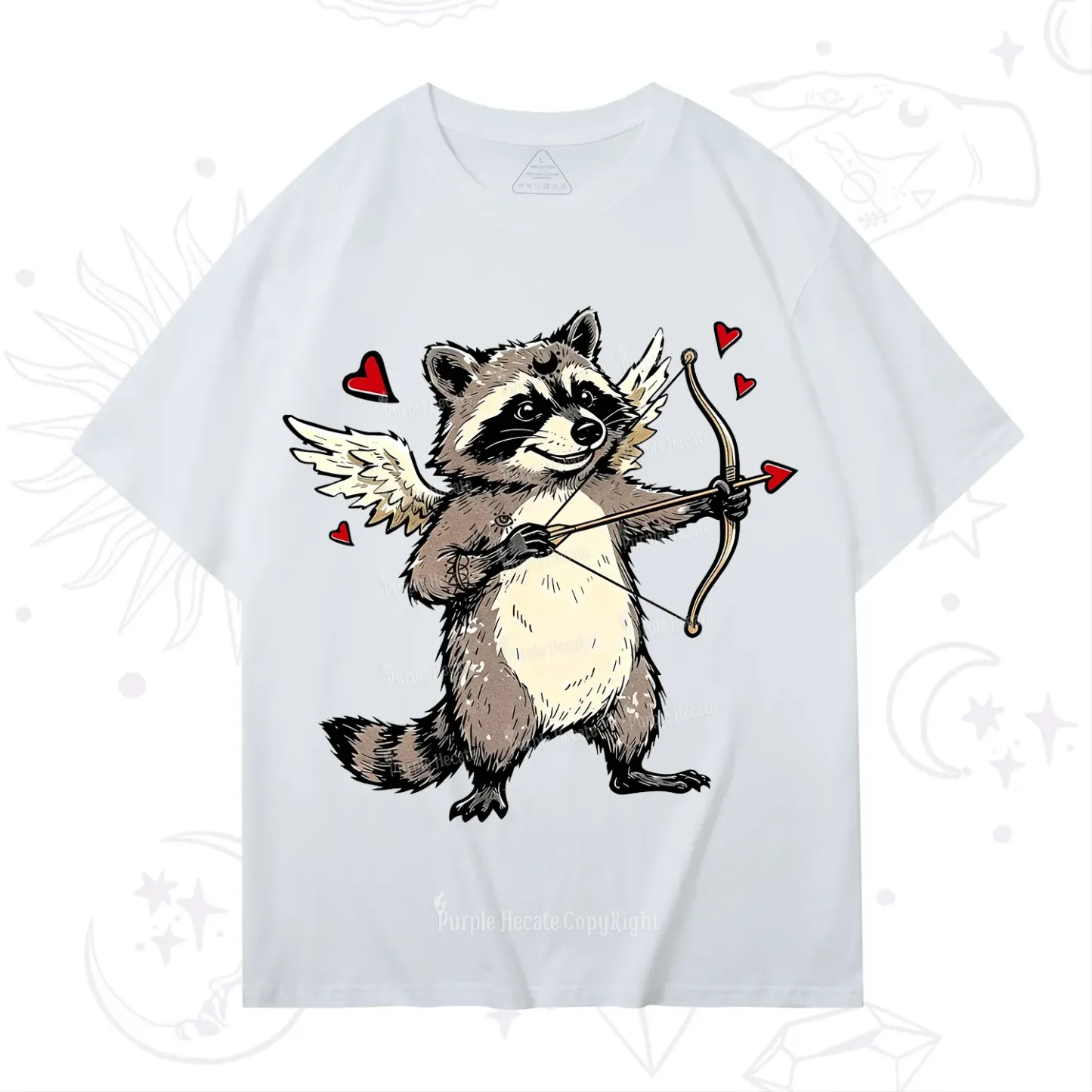Purplehecate Cupid Raccoon Valentine T-Shirt