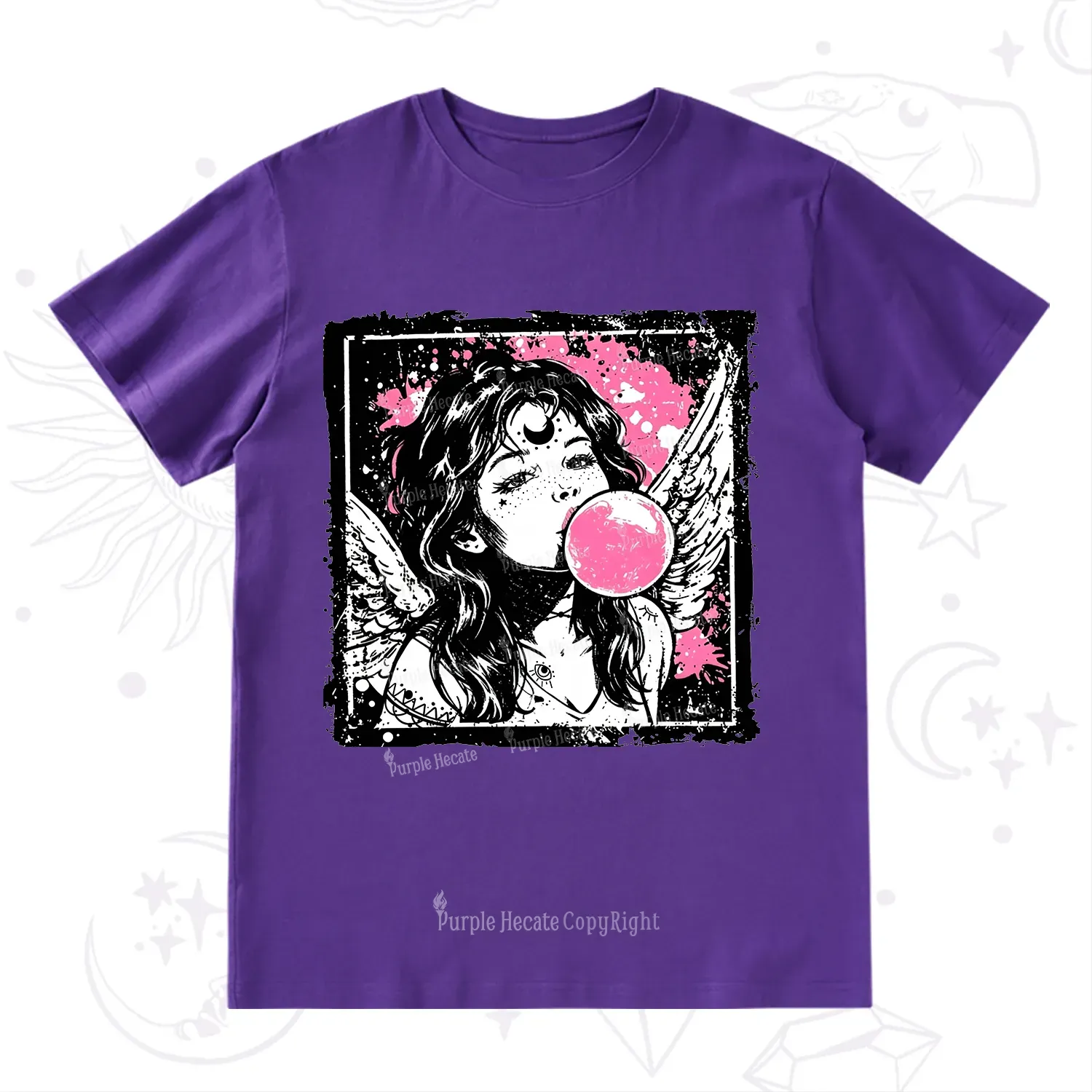 Purplehecate Grunge Angel with Bubblegum T-Shirt