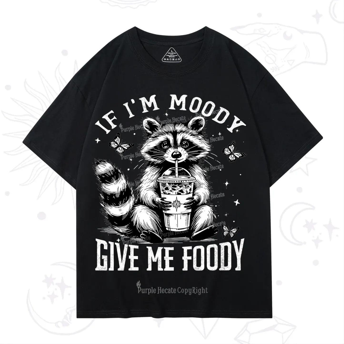 Purplehecate If I'm Moody Give Me Foody T-Shirt
