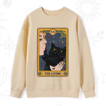 Purplehecate The Lovers Cat Tarot Sweatshirt
