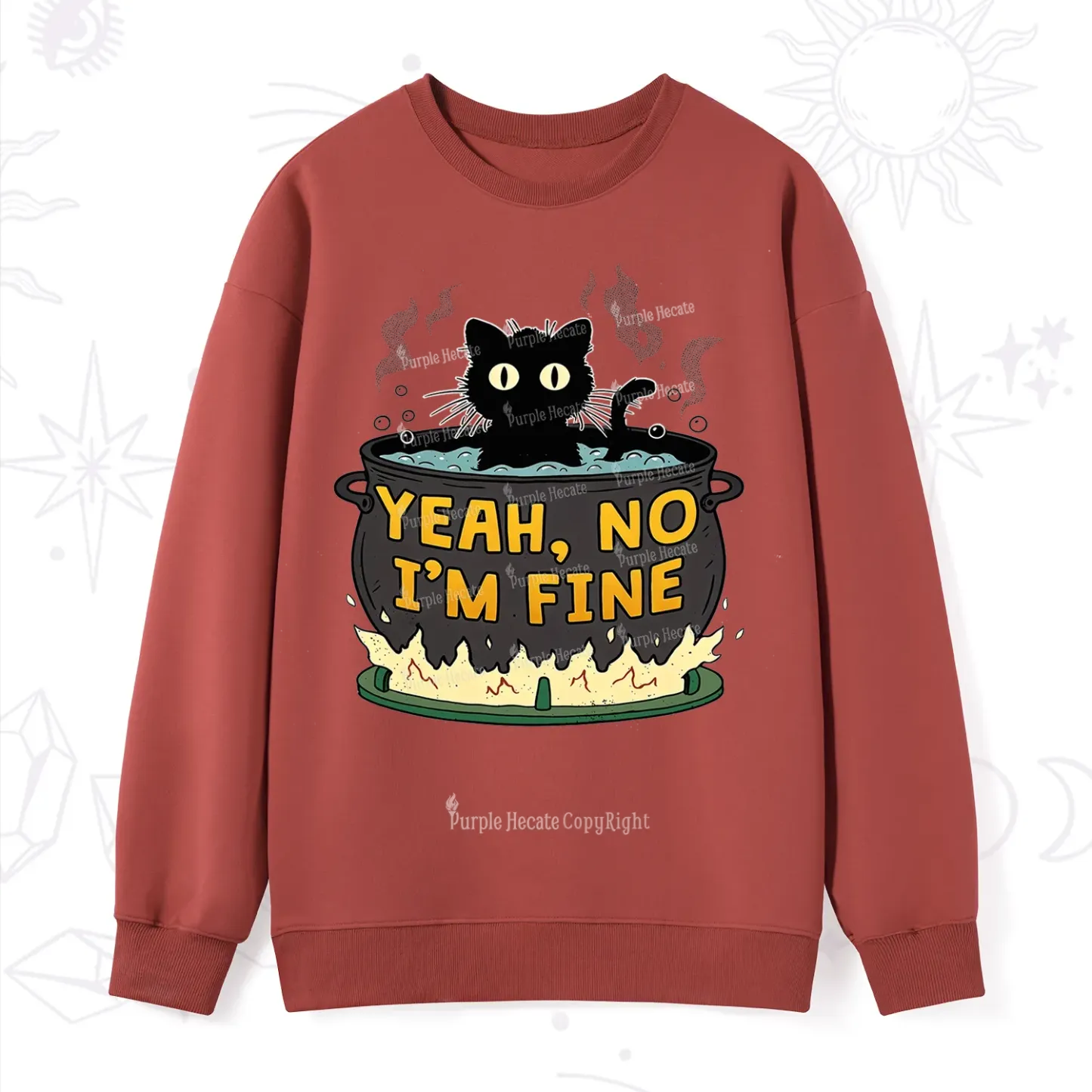 Purplehecate Yeah No I'm Fine Sweatshirt