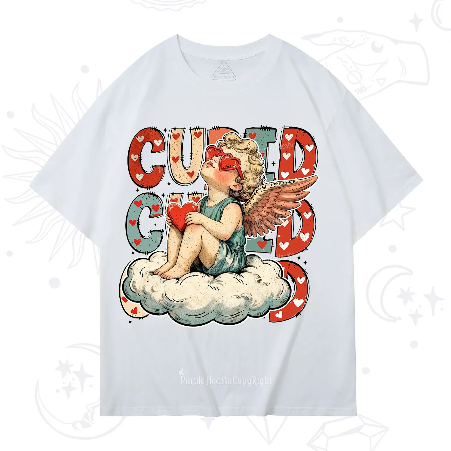 Purplehecate Retro Cupid Vibes Valentine T-Shirt