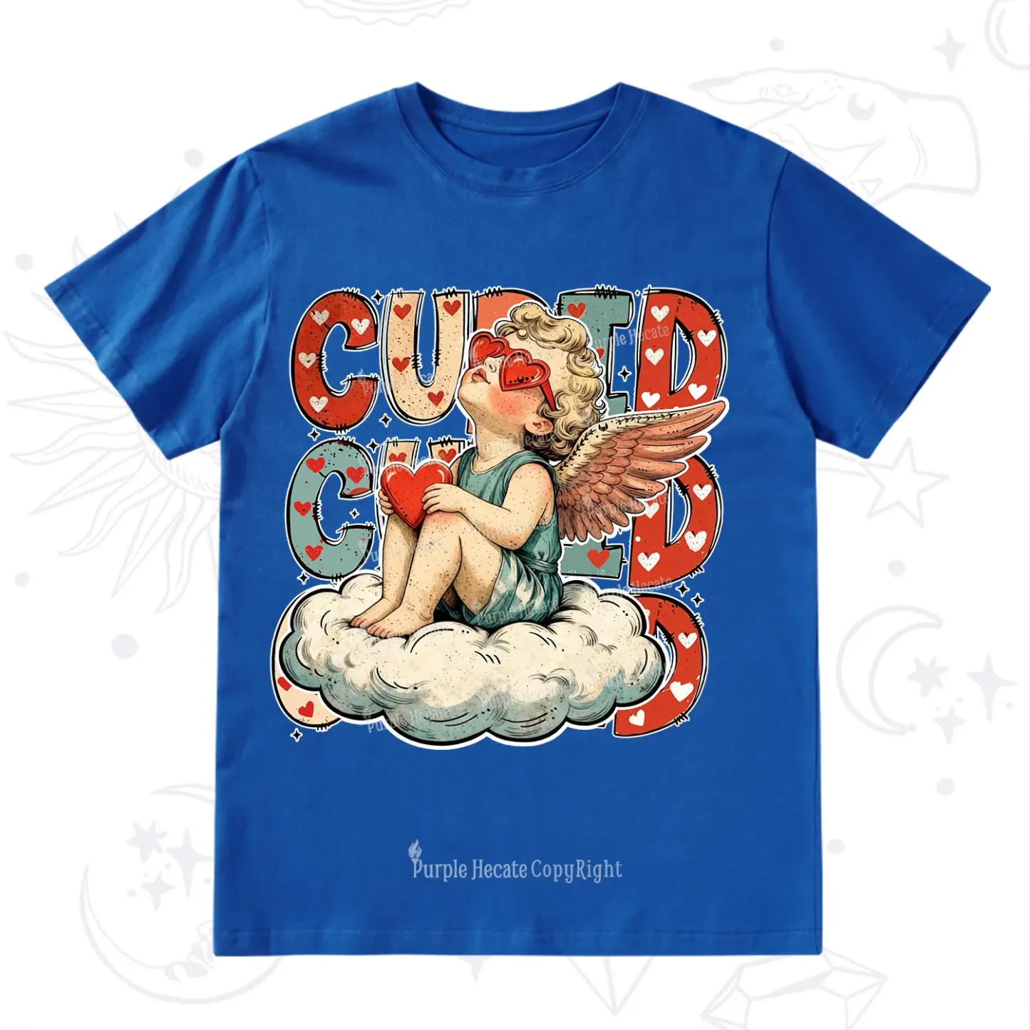 Purplehecate Retro Cupid Vibes Valentine T-Shirt