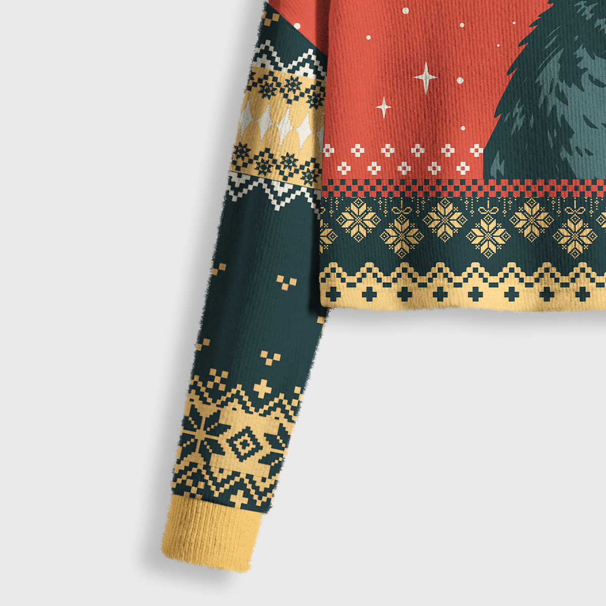 Purplehecate Mothman Eating Soup Crop Fuzzy Ugly Sweatshirt