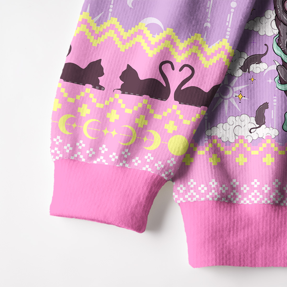 Purplehecate The Beans Cat Tarot Fuzzy Ugly Sweatshirt