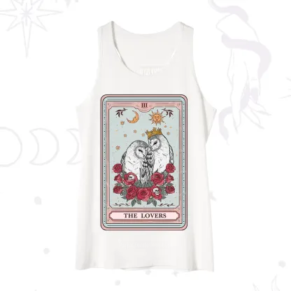 Purplehecate The Lovers Owls Tarot Card Tank