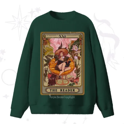 Purplehecate The Reader Tarot Card Fuzzy Ugly Sweater