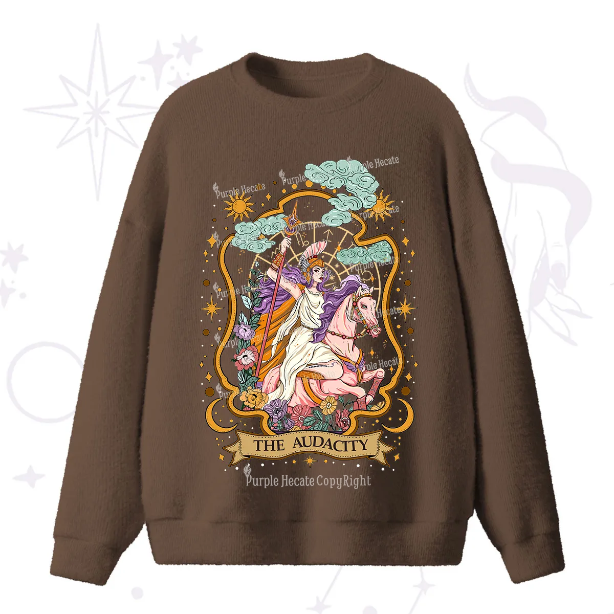 Purplehecate The Audacity Goddess Fuzzy Ugly Sweater
