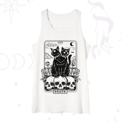 Purplehecate The Black Cat Death Tarot Card Tank