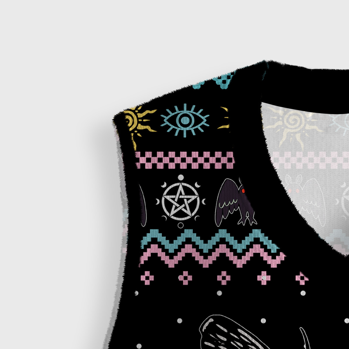 Purplehecate Mothman Eating Soup Ugly Sweater Vest