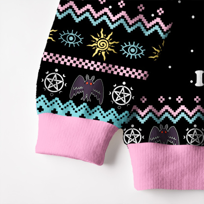 Purplehecate Mothman Eating Soup Fuzzy Ugly Sweatshirt