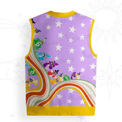Purplehecate Rainbow Raccoon Star Ugly Sweater Vest